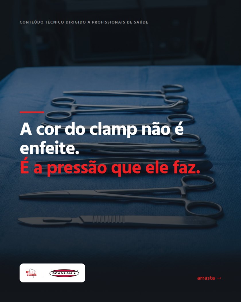 A cor do clamp não é enfeite. É a pressão que ele faz. — arte 1 de 7