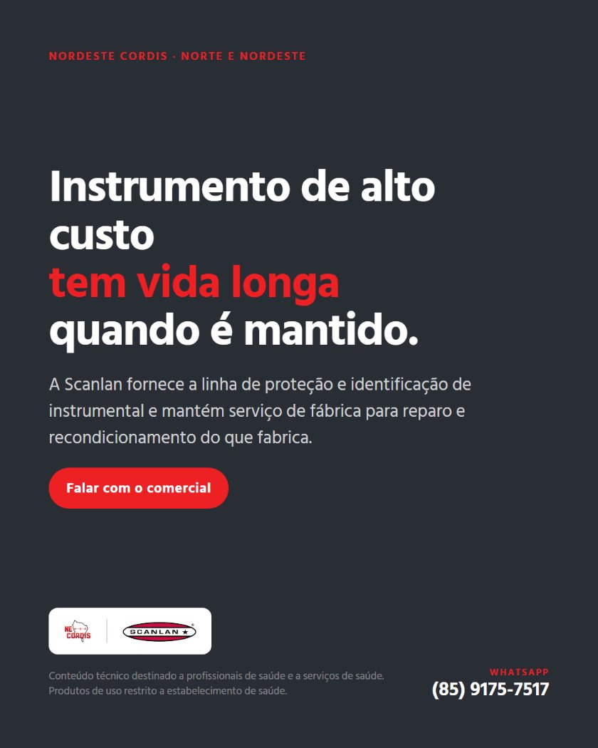 O clamp não se perde na cirurgia. Se perde na caixa. — arte 6 de 6