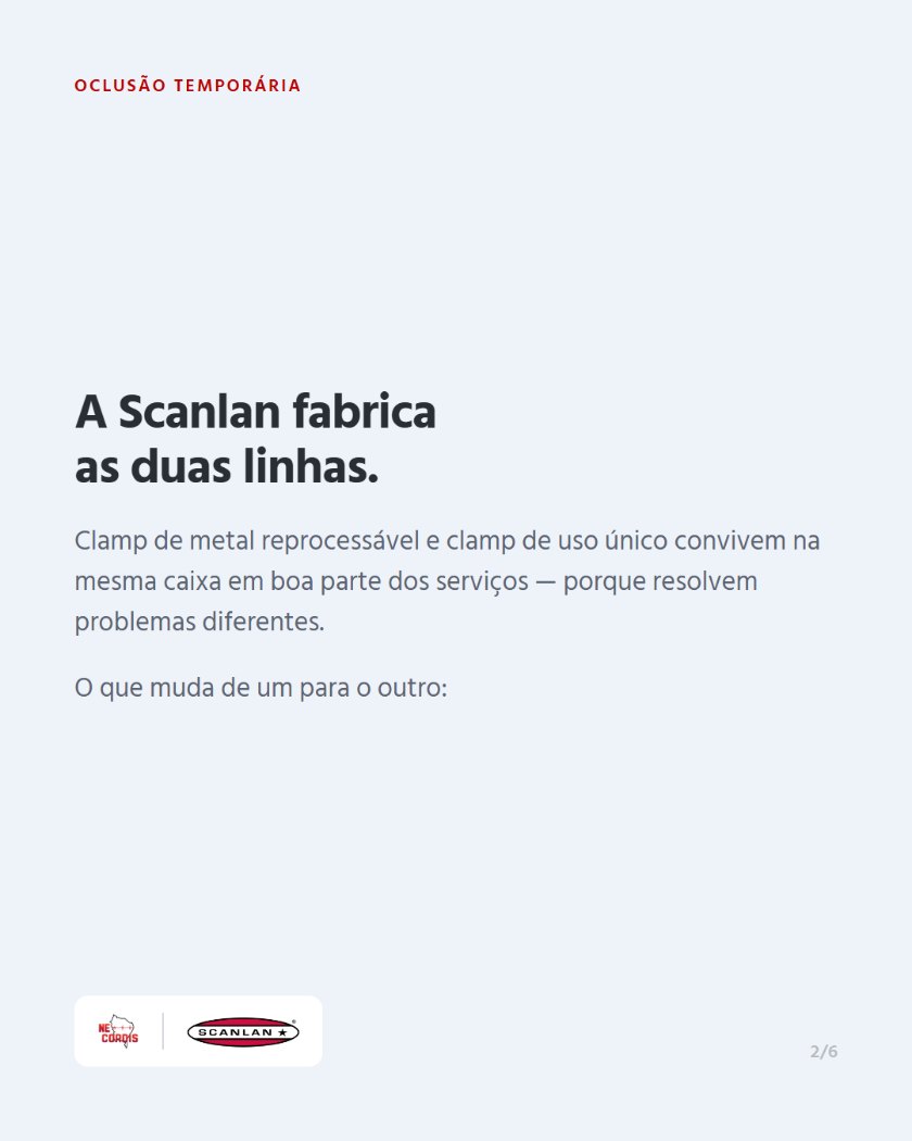 Clamp reutilizável ou de uso único? Depende do serviço, não da marca. — arte 2 de 6